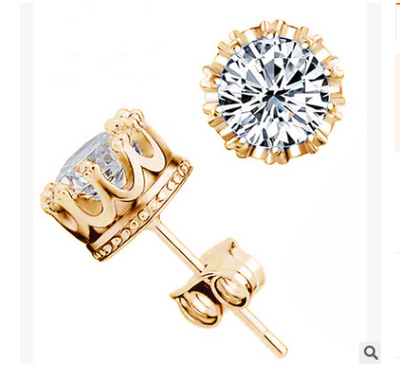 Elegant Alloy Diamond Studs